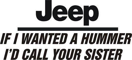 Funny Jeep Logo - Vinyl Decal Sticker JEEP Funny
