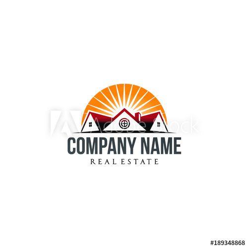 Black White and Red Company Logo - real estate home builder company logo vector white red and black ...