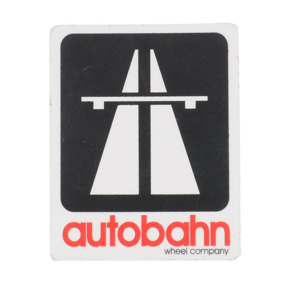 Black White and Red Company Logo - Autobahn Small Logo Sticker White Red