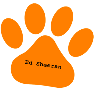 Ed Sheeran Logo - Orange Paw Ed Sheeran Text Clip Art clip art