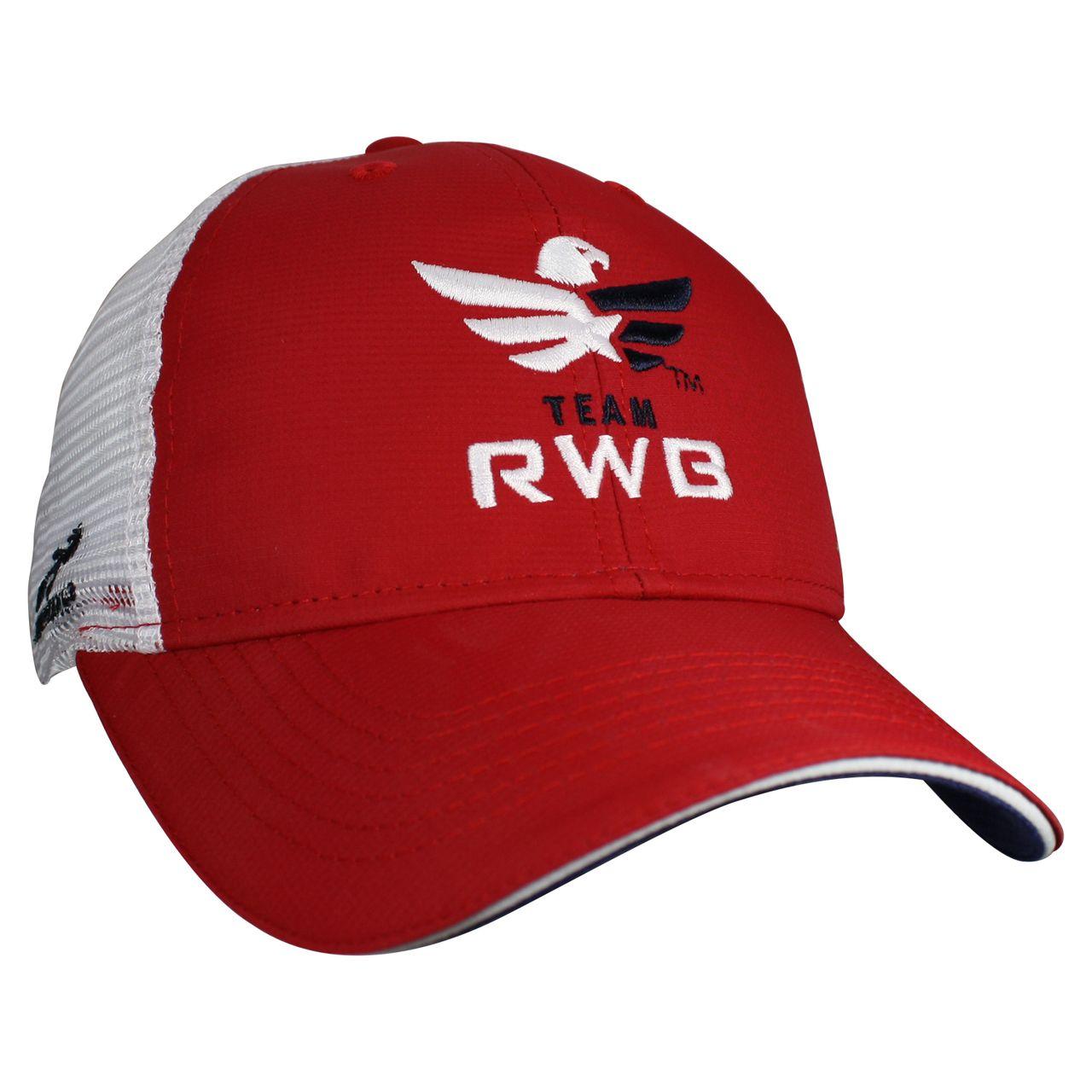 Black White and Red Company Logo - Team RWB Trucker Hat. Mens Trucker Hats. Custom Trucker Hat
