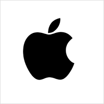 White and Blue Apple Logo - How do you choose colors for a technology logo?