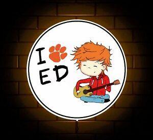 Ed Sheeran Logo - ED SHEERAN LOGO BADGE SIGN LED LIGHT BOX GIRLS BEDROOM BIRTHDAY XMAS ...