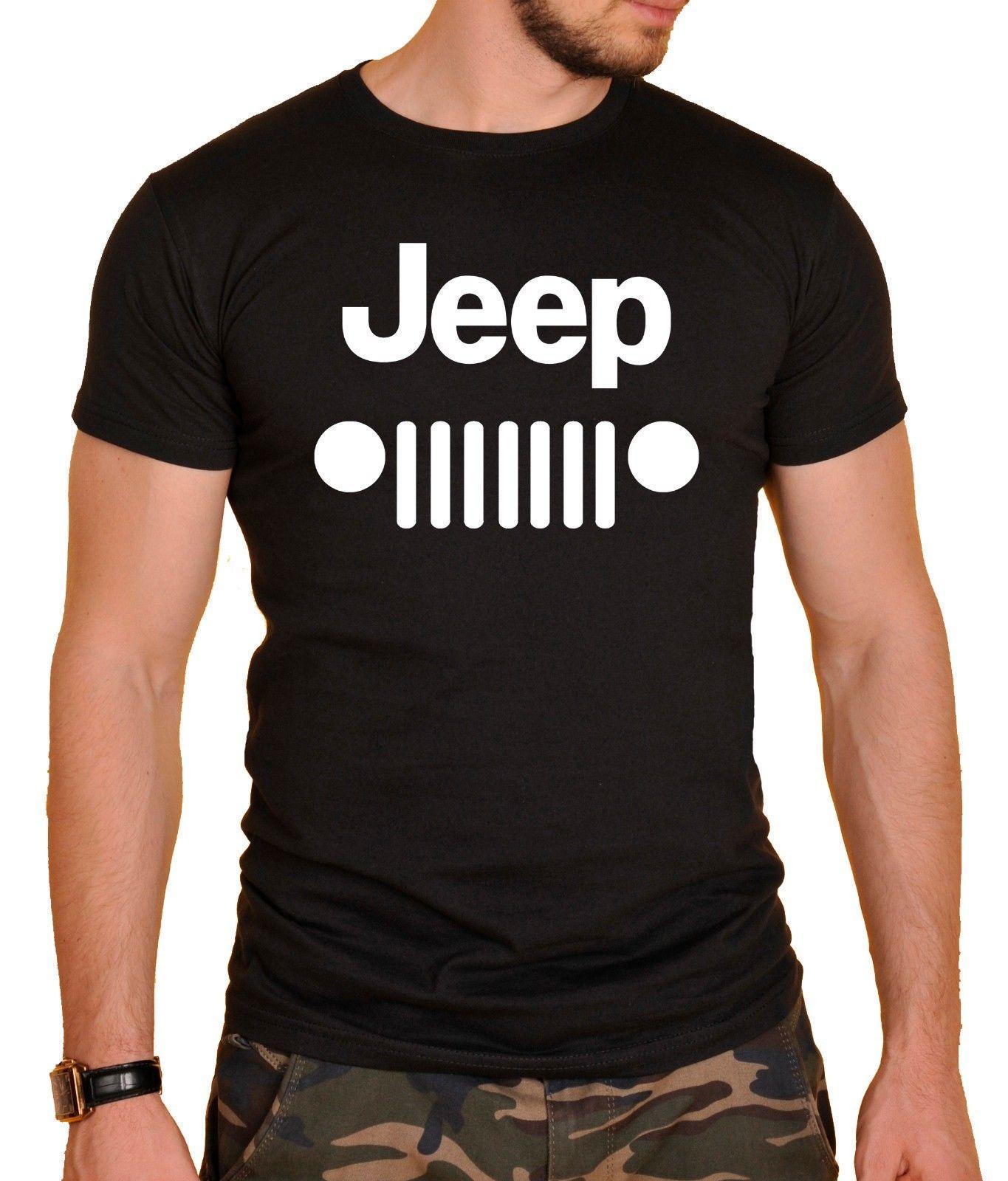 Funny Jeep Logo - Jeep Logo Cars T Shirt Black New Humor Tees Funny Tee From Jie035
