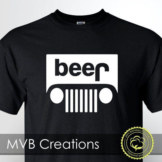 Funny Jeep Logo - Beer Jeep Logo Parody Drinking Graphic T-Shirt Funny Parody | Etsy