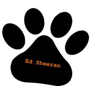 Ed Sheeran Logo - Black Pet Paw / Ed Sheeran Orange Text Clip Art at Clker.com ...