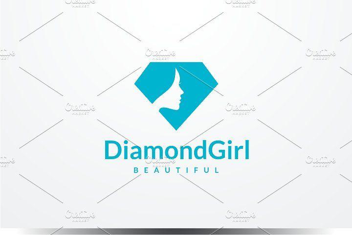 Diamond Girl Logo - Diamond Girl Logo ~ Logo Templates ~ Creative Market