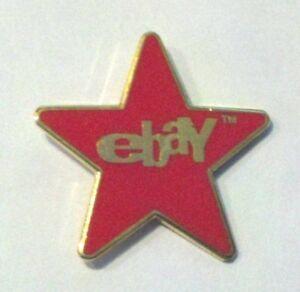 eBay Old It Logo - eBay RED STAR 1,000 FB Pin Back NEW Enamel Old Logo Award Ebayana ...