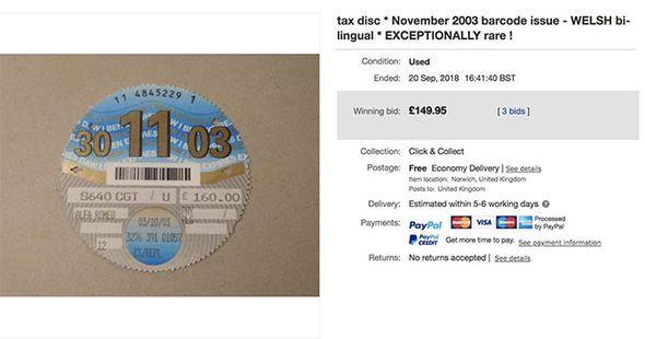eBay Old It Logo - eBay car tax disc car versions to buy which are worth over