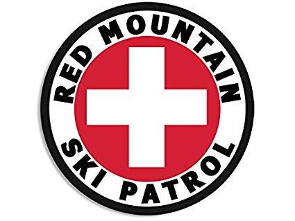 Red Mountain in Circle Logo - Amazon.com: American Vinyl Round RED Mountain SKI Patrol Sticker (bc ...