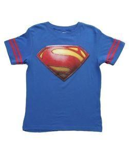 Royal Blue Superman Logo - Details about Youth Boys DC Comics Superman Logo with Striped Sleeves Royal  Blue T-Shirt Tee