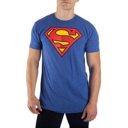Royal Blue Superman Logo - Men's Royal Blue Superman Logo Tee, Up to 3XL Tall and 4XL Big