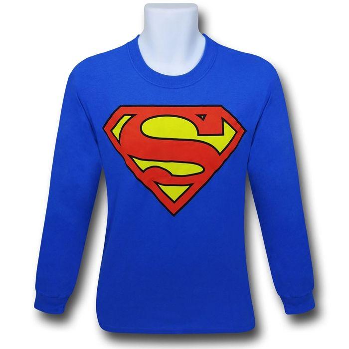 Royal Blue Superman Logo - Superman Symbol Long-Sleeve Shirt Royal Blue