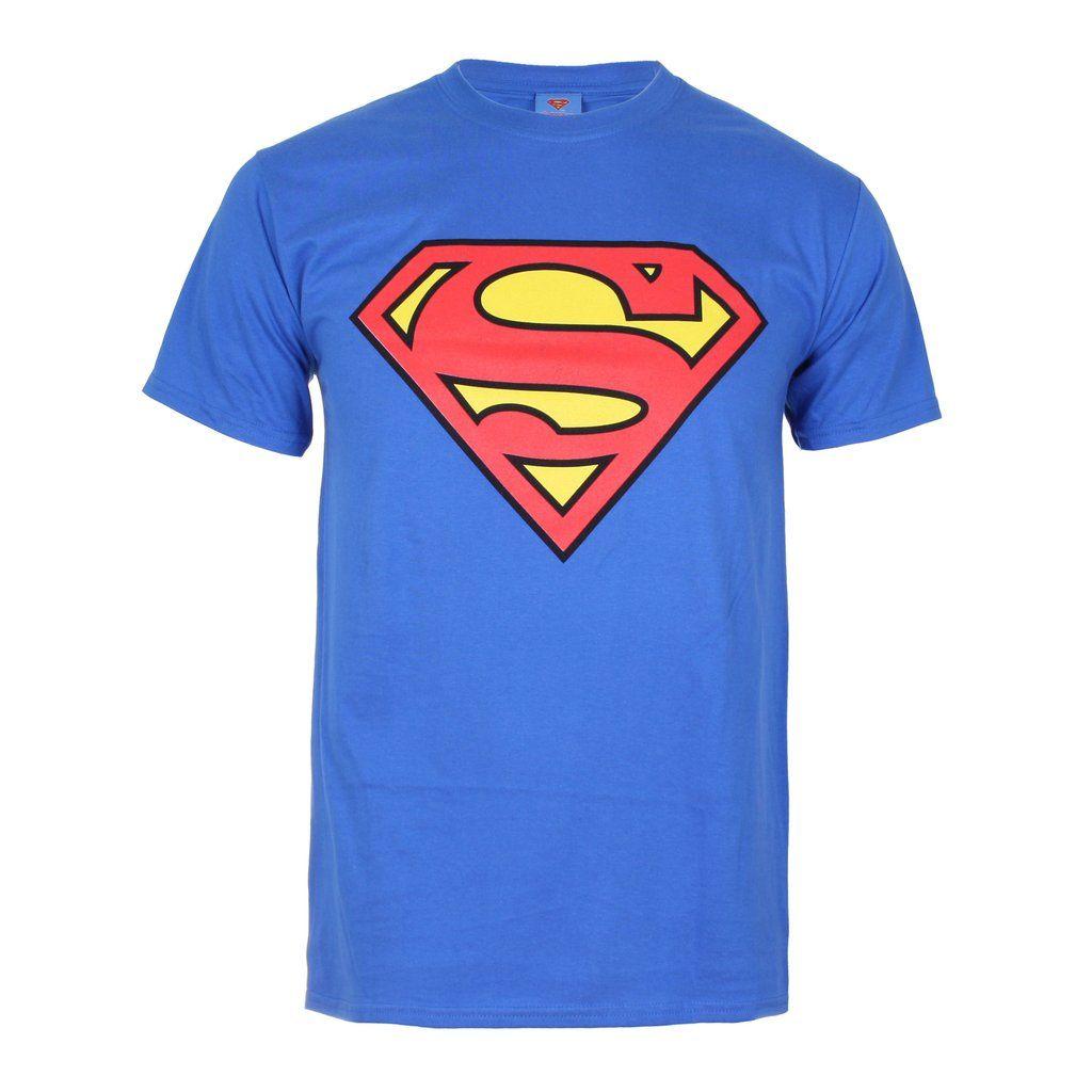Royal Blue Superman Logo - DC Comics Mens - Superman Logo Retro - T-Shirt - Royal Blue