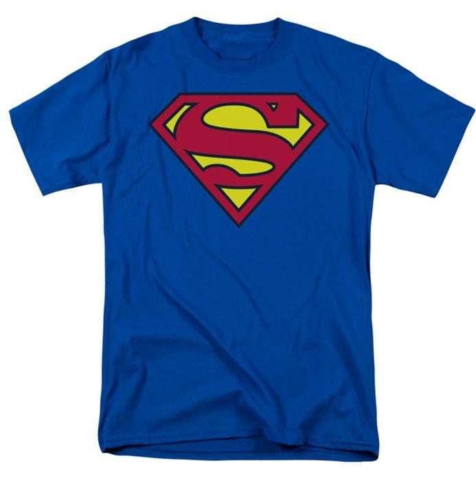 Royal Blue Superman Logo - Superman T Shirt Classic Logo Mens Royal Blue