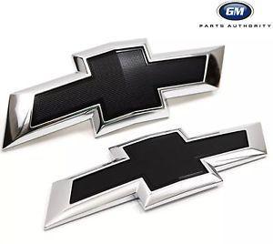 2018 Chevrolet Logo - 2016 2018 Chevrolet Malibu Front & Rear Black Bowtie Emblem Pkg