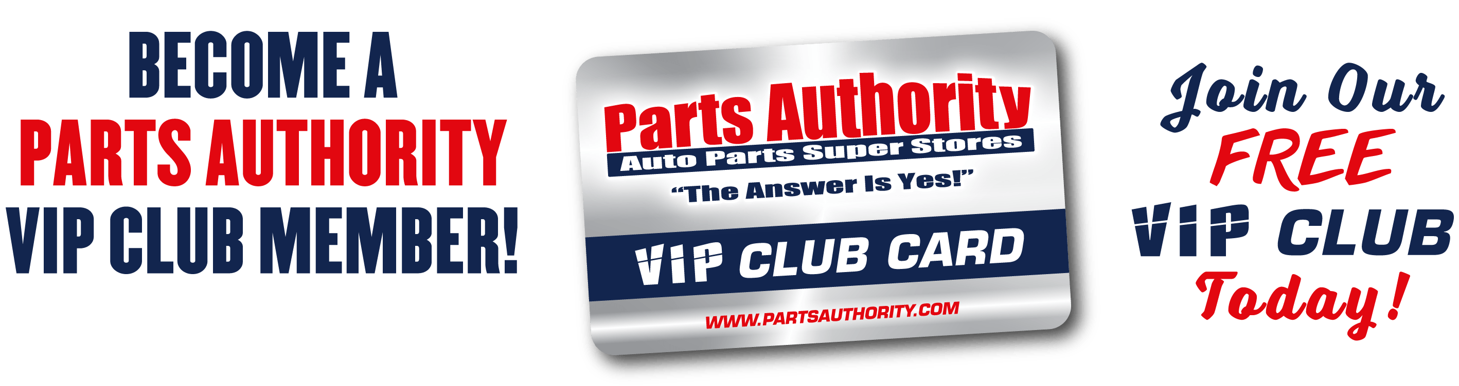 Parts Authority Logo - VIP Registration