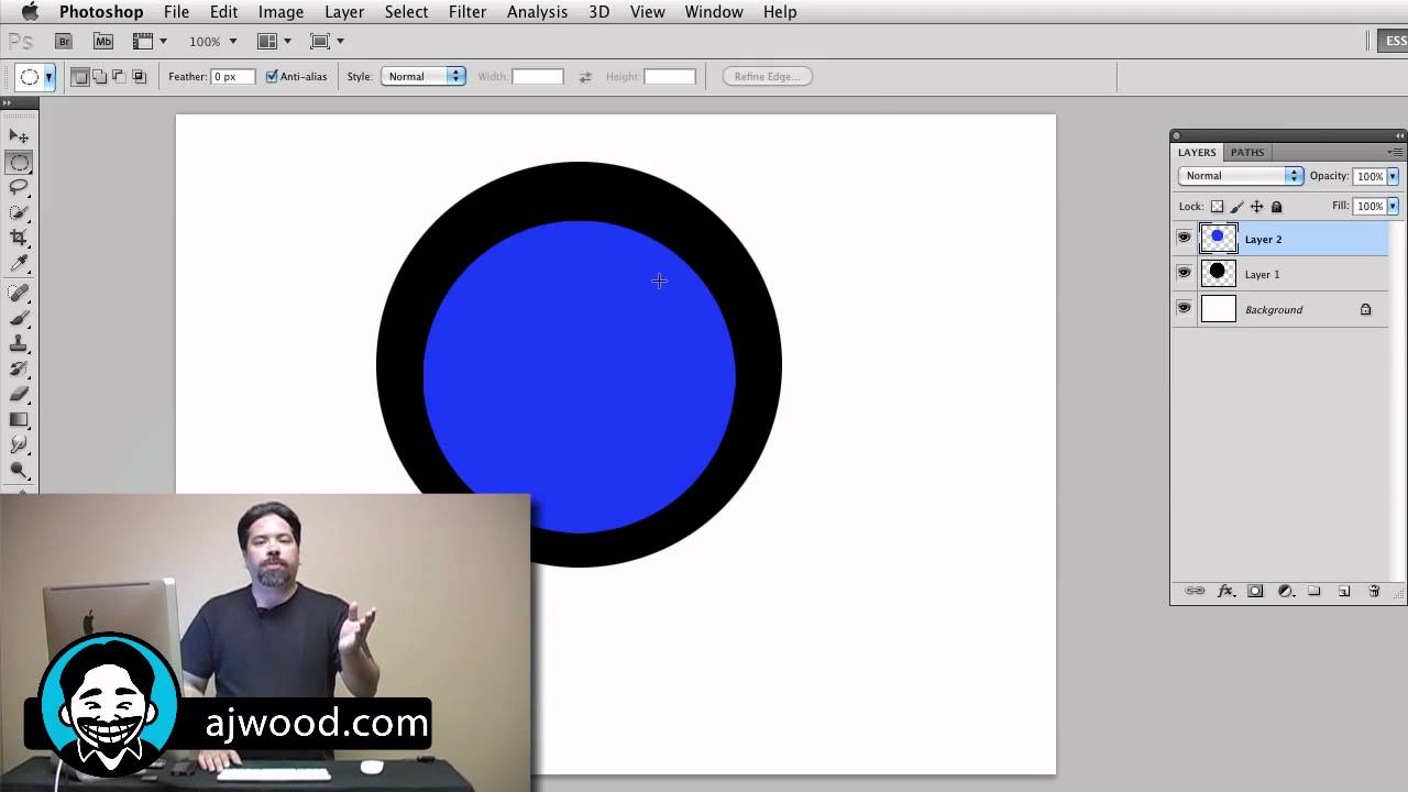 Empty Blue Circles Logo - Creating a Circle Logo with Photohop