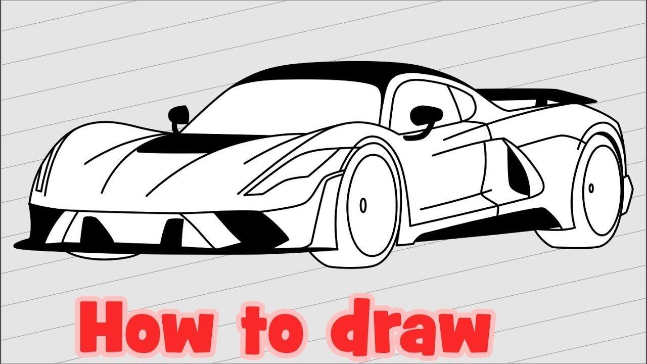 Hennessey Venom F5 Logo - How to draw sports car Hennessey Venom F5 - YouTube