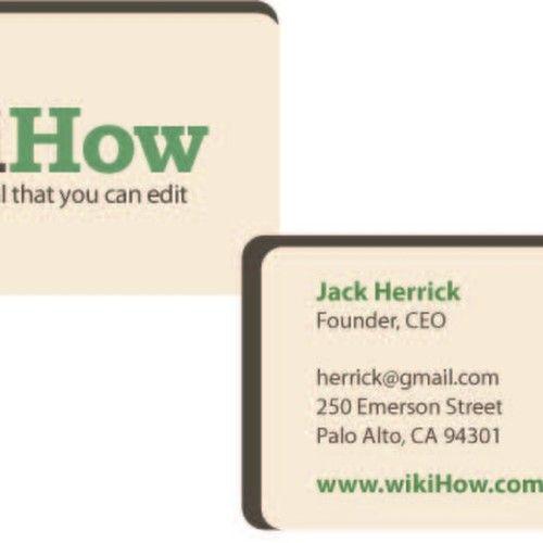 Wikihow.com Logo - Design a business card for wikiHow.com