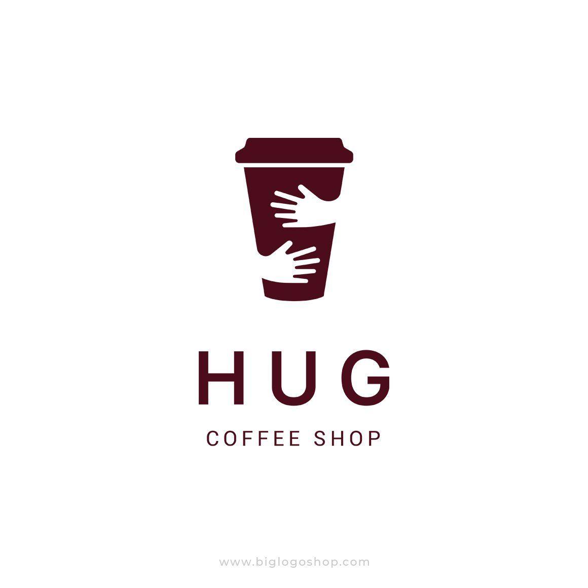 Cup Logo - Coffee cup hug logo – biglogoshop