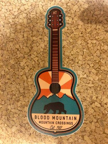 Guitar Mountain Logo - Blood Mountain Guitar Sticker | Stickers | Trail Gifts