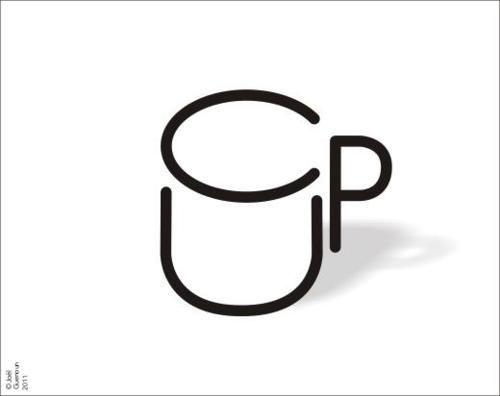 Cup Logo - Typography - Word as Image - Cup | Logo ideas | Logo design, Logos ...