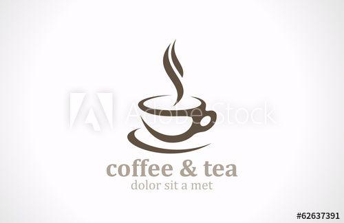 Cup Logo - Coffee Tea Cup logo vector design. Cafe emblem icon - Buy this stock ...