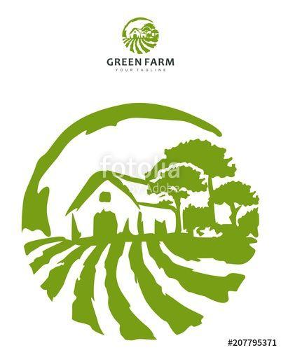 Farm Circle Logo - Green Farm Circle Abstract suitable for logo farm, agriculture
