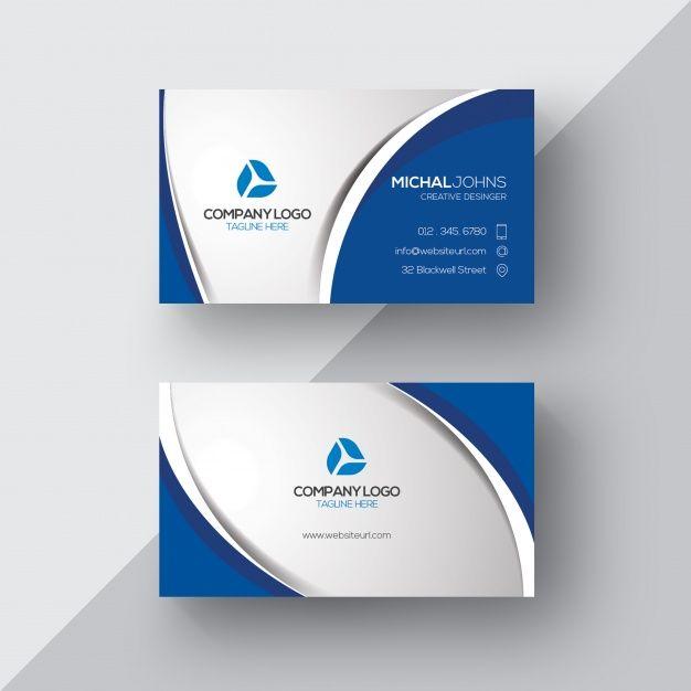 Blue and Silver Logo - Silver and blue business card Vector | Free Download
