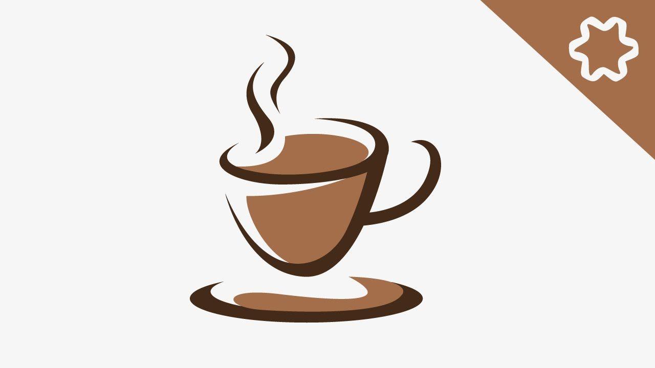 Coffee Art Logo - Coffee Cafe Cup Logo Design Tutorial / Adobe illustrator CS6 / How ...