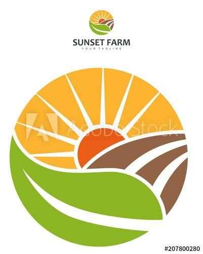 Farm Circle Logo - Sunset Farm Circle Abstract suitable for logo and icon farm ...