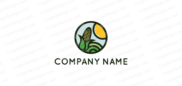 Farm Circle Logo - corn on cob farm in circle. Logo Template by LogoDesign.net
