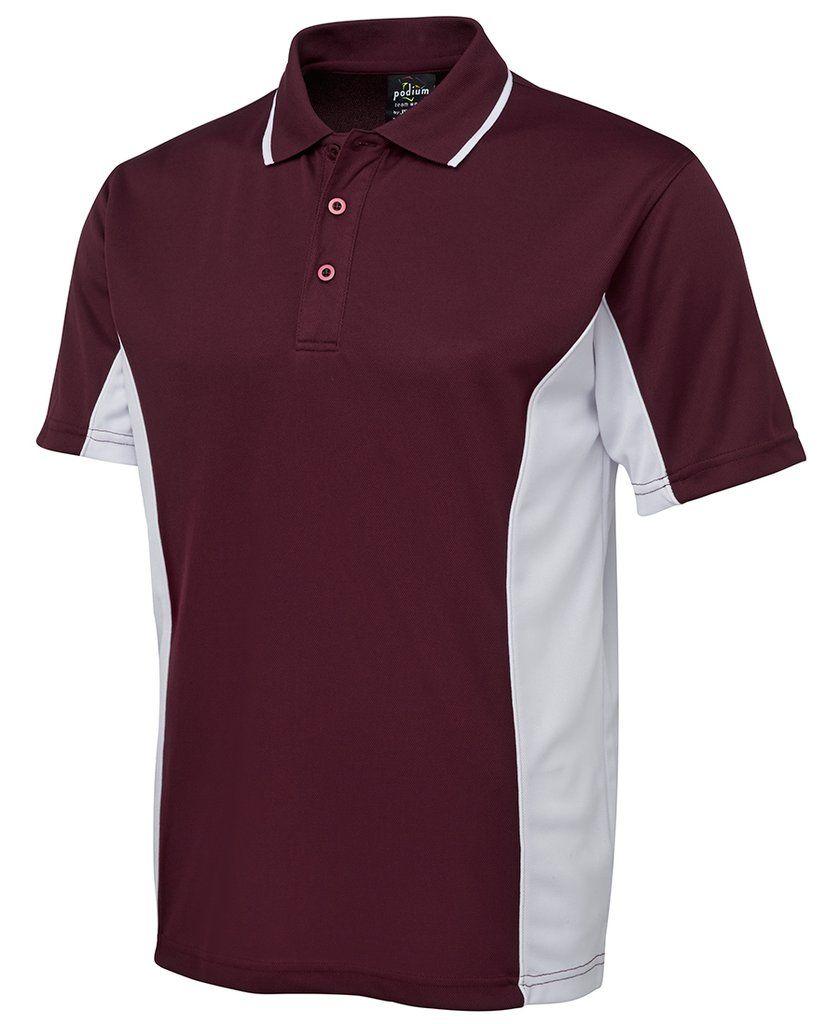 Maroon Polo Logo - Adults Contrast Coloured Polo Shirt- Including your logo embroidered ...