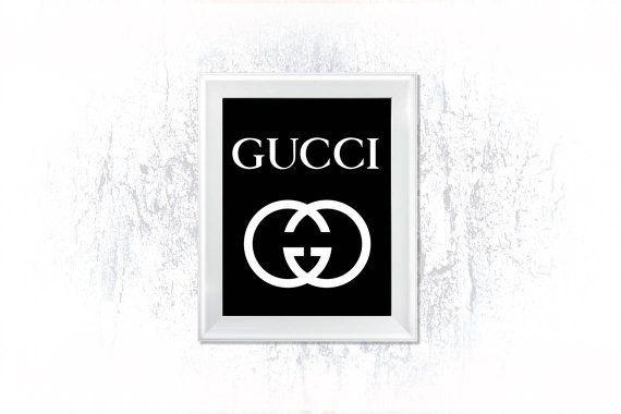 Printable Gucci Logo - Gucci Sign Gucci Inspired Printable Gucci Logo Black Gucci