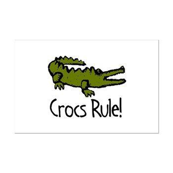 Crocodile Hunter Crocs Rule Logo - Crocs Rule! Mini Poster Print > Crocs Rule, Mate! to Steve