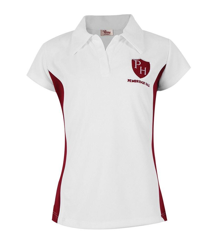 Maroon Polo Logo - PLO-37-PBH - Pembridge Hall polo shirt - White/maroon/logo - Year 3 ...