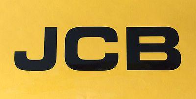 JCB Logo - 2X CURRENT BASIC Style 'JCB' logo decal self-adhesive vinyl stickers ...