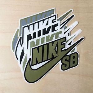 Nike SB Logo - Details about Nike SB skateboard logo sticker decal bumper gloss gold  Koston Rodriguez vinyl