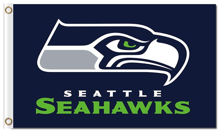 Seattle Seahawks Logo - NFL Seattle Seahawks 3x5 feet polyester flags team name and logo ...