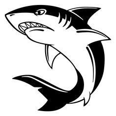 Black and White Shark Logo - Cool Shark Drawing | Drawing in 2019 | Shark drawing, Drawings ...