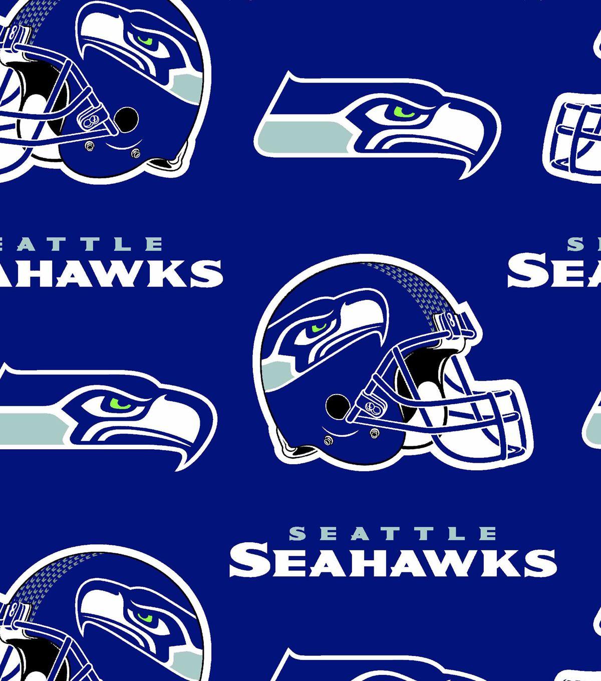 Seattle Seahawks Logo - Seattle Seahawks Fleece Fabric 58