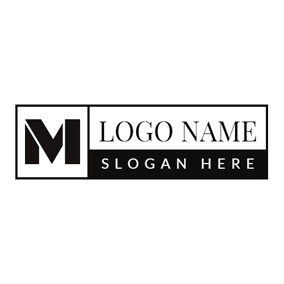 Black and White Rectangle Logo - Free Letter Logo Designs. DesignEvo Logo Maker