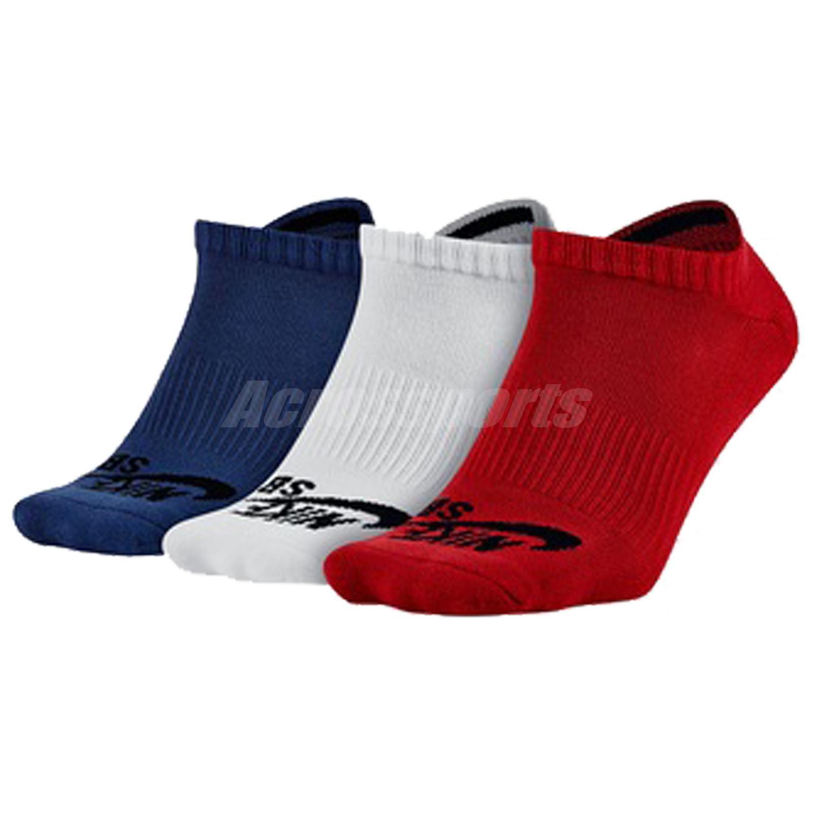 Red Nike SB Logo - Nike SB Logo Skateboarding 3 Pairs 1 Pack Mens Womens No Show Socks ...