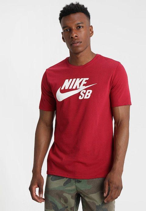 Red Nike SB Logo - Nike SB LOGO - Print T-shirt - red crush/white - Zalando.co.uk