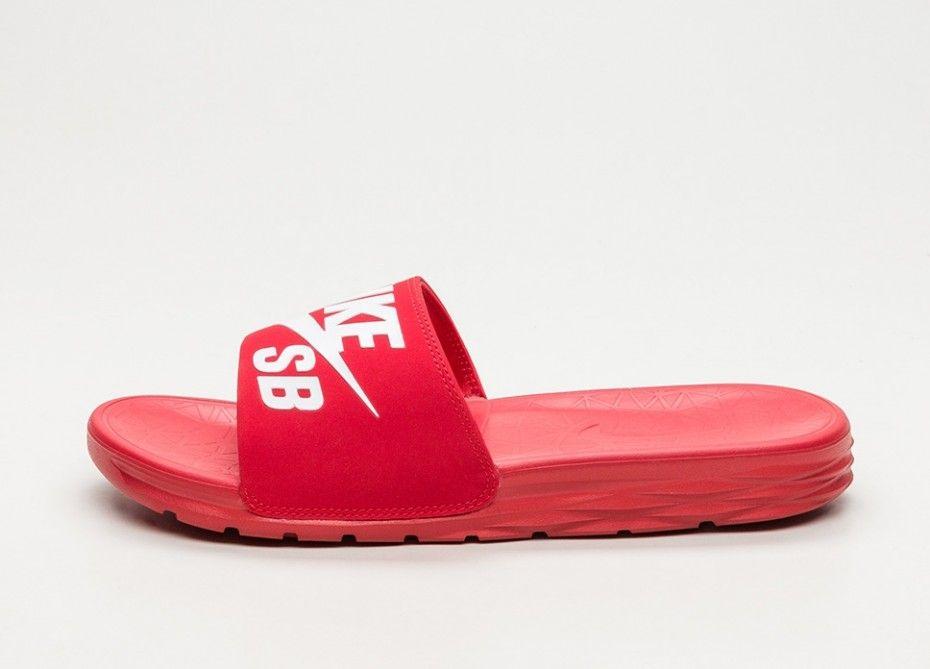 Red Nike SB Logo - Nike Benassi Solarsoft SB (University Red / White) | asphaltgold