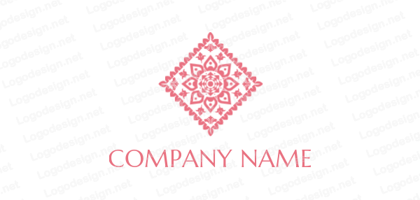 Diamond Inside Diamond Logo - flower pattern inside diamond mandala. Logo Template by LogoDesign.net