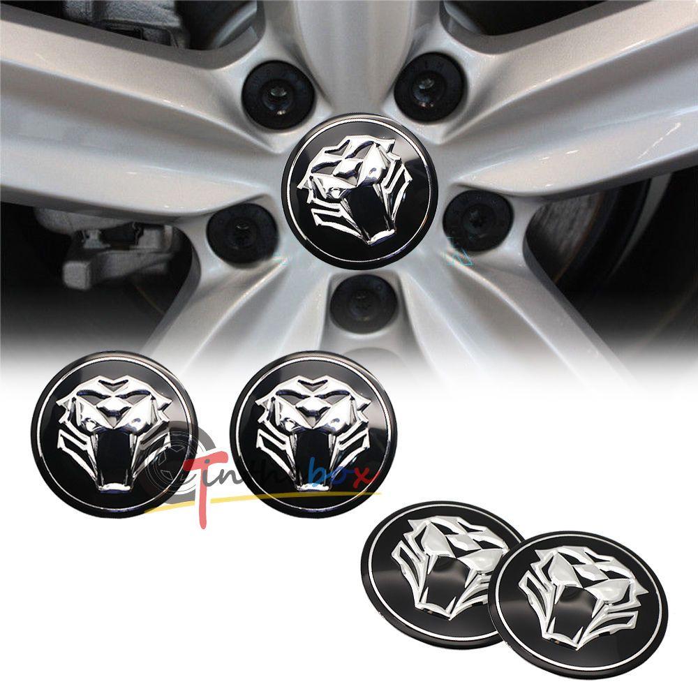 mm Car Logo - 4PC 56.5mm Aluminum Car Tiger Wheel Center Hub Cap Sticker Emblems ...