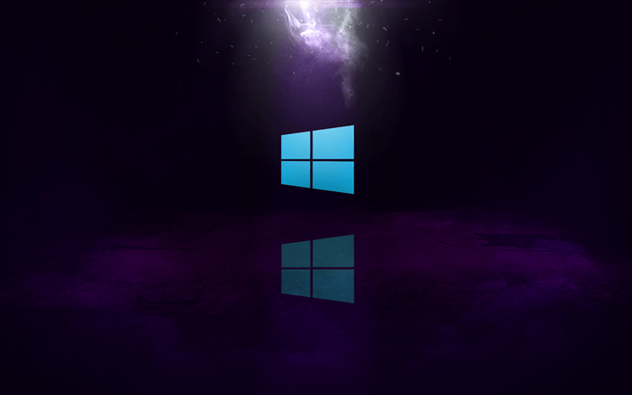 Purple Windows Logo - Download wallpapers 4k, Windows 10, purple background, Windows logo ...