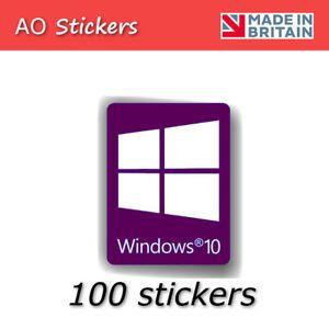 Purple Windows Logo - 100x windows 10 PURPLE logo vinyl label sticker for laptop PC repair ...